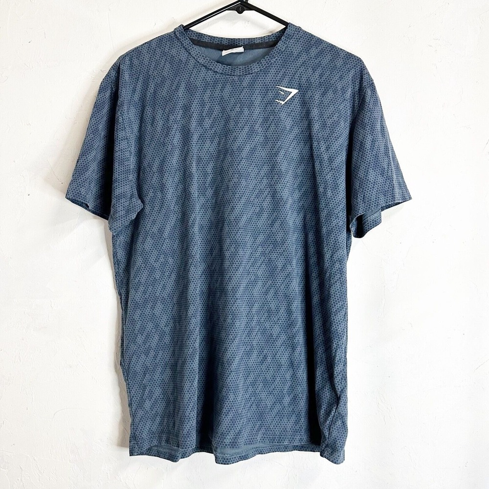 Gymshark Short Sleeve Athletic Comfort T-shirt Mens Medium Stretch Blue